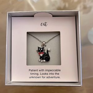 Cat Charm and Necklace